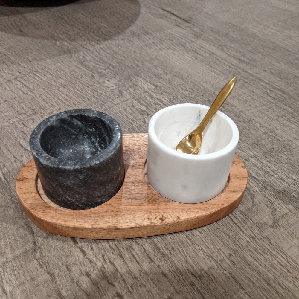 Salt and Pepper Set with Tray